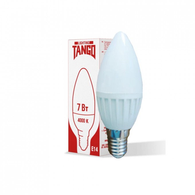 Светодиодная лампа TANGO C37-7W-E14-W 1003942